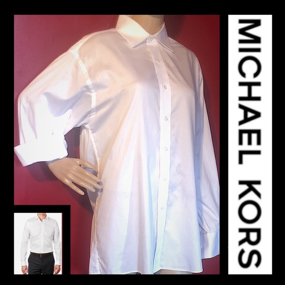 MICHAEL KORS Long Sleeve Cotton Button Down Collar - Picture 2 of 8